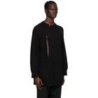 Yohji Yamamoto Black Distressed Sweater