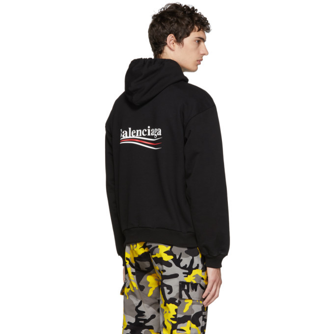 Balenciaga Black Campaign Logo Hoodie Balenciaga