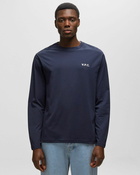 A.P.C. T Shirt Frankie Blue - Mens - Longsleeves