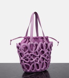 Loewe Anagram leather-trimmed basket bag