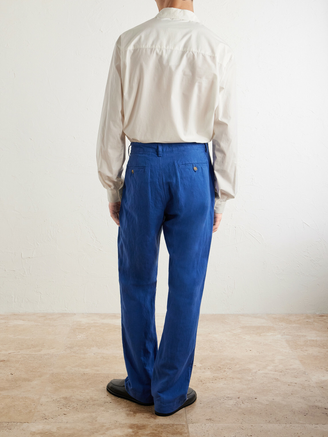 Polo Ralph Lauren - Straight-Leg Linen and Cotton-Blend Trousers - Blue