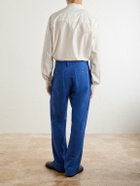 Polo Ralph Lauren - Straight-Leg Linen and Cotton-Blend Trousers - Blue