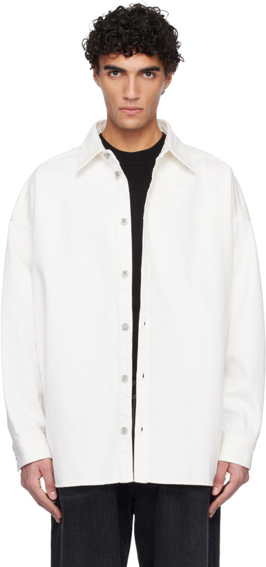 Photo: Balmain Off-White Denim Overshirt