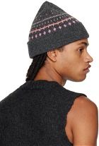 Our Legacy Gray Faux Isle Knit Beanie