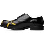 Stefan Cooke Black Slashed Square Toe Derbys