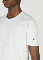 Champion - Logo Embroidered T-Shirt in Light Grey