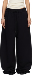 LU'U DAN SSENSE Exclusive Black Raw-Cut Bontan Lounge Pants