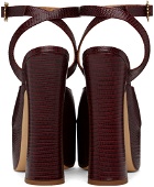 Vivienne Westwood Burgundy Vargas Elevated Platform Sandals