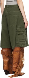 ABRA Khaki Cotton Cargo Shorts