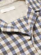 Our Legacy - Heusen Camp-Collar Checked Cotton-Blend Tweed Shirt - Blue