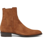 SAINT LAURENT - Suede Chelsea Boots - Tan