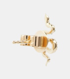 Robinson Pelham Stud Club Snake 14kt gold single earring with tsavorites