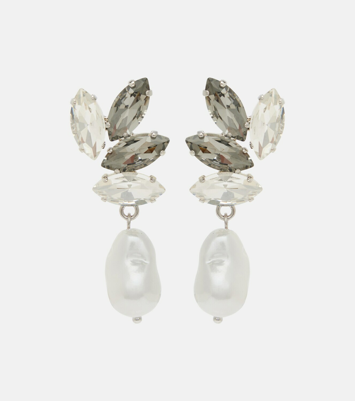 Erdem Embellished faux-pearl drop earrings