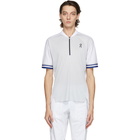 On White Clubhouse Polo Zip-Up T-Shirt