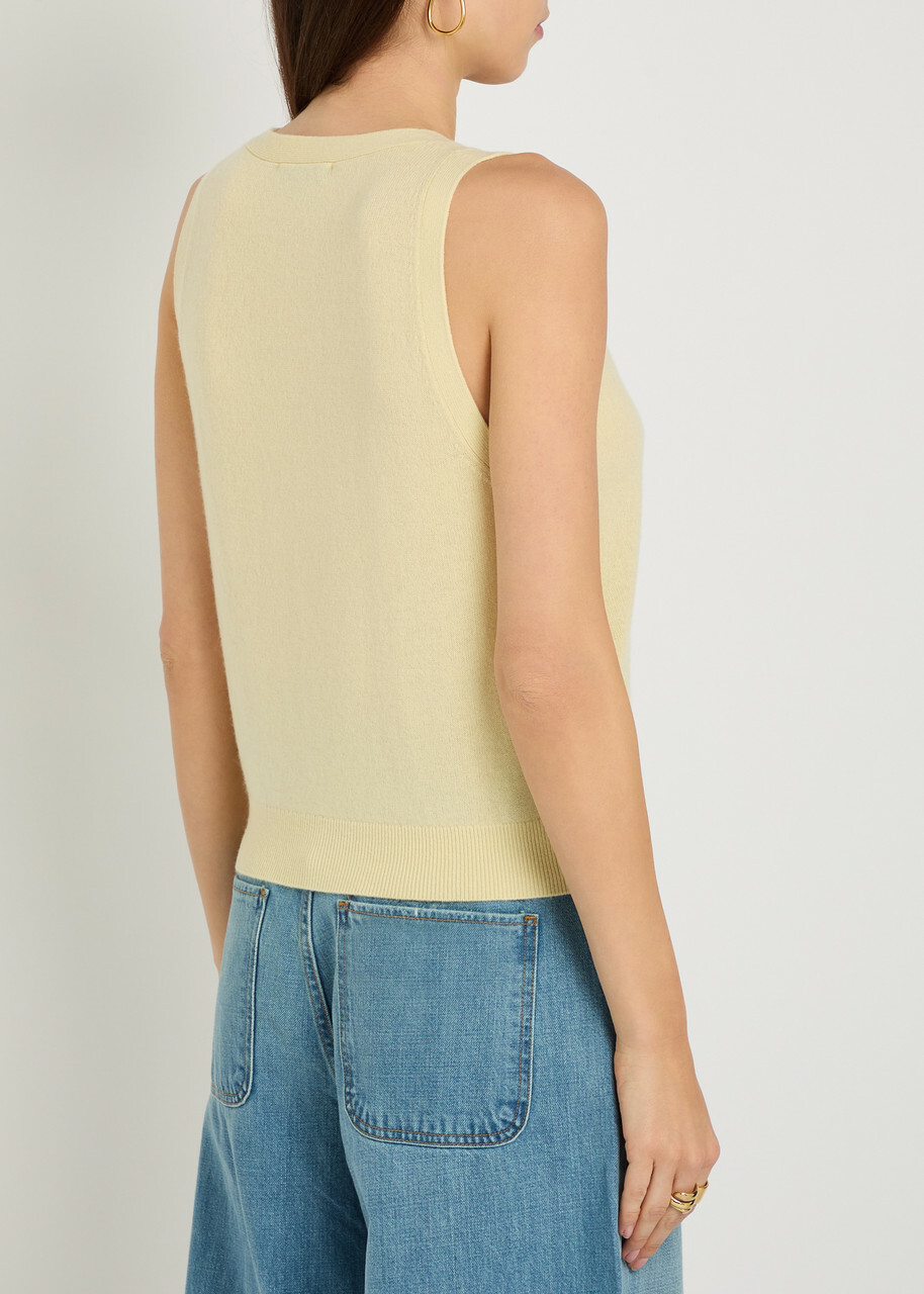 Paige Anika Cashmere Vest Yellow