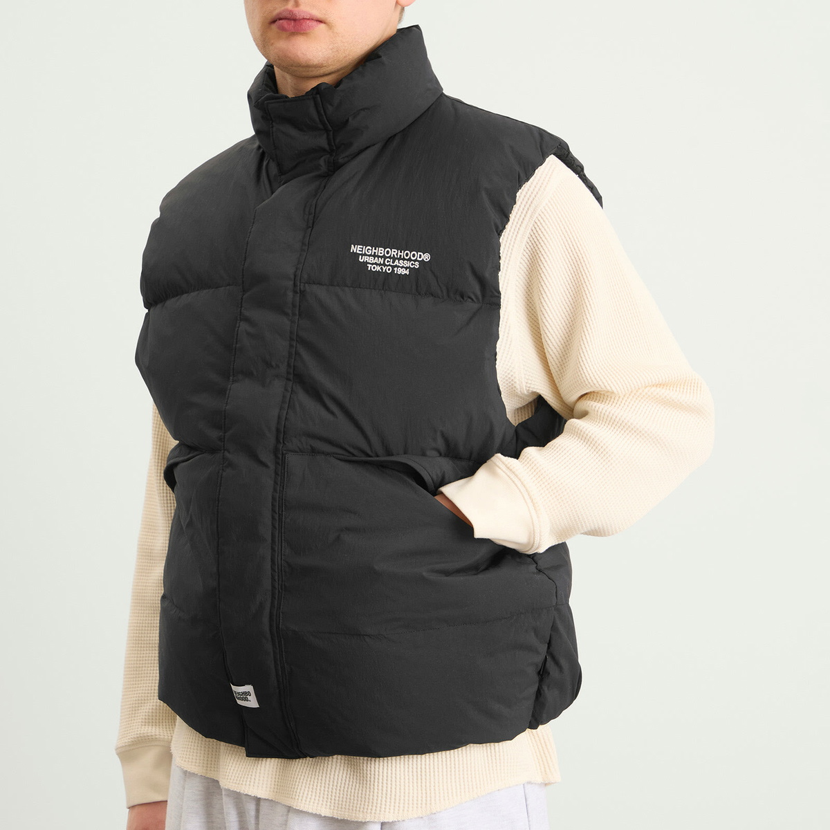 Neighborhood Men's Classic Down Vest in Black Neighborhood