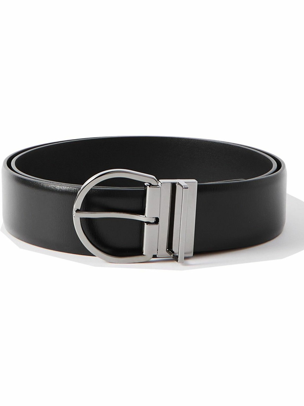 Photo: Valentino Garavani - 3.5cm Valentino Garavani VLOGO Leather Belt - Black