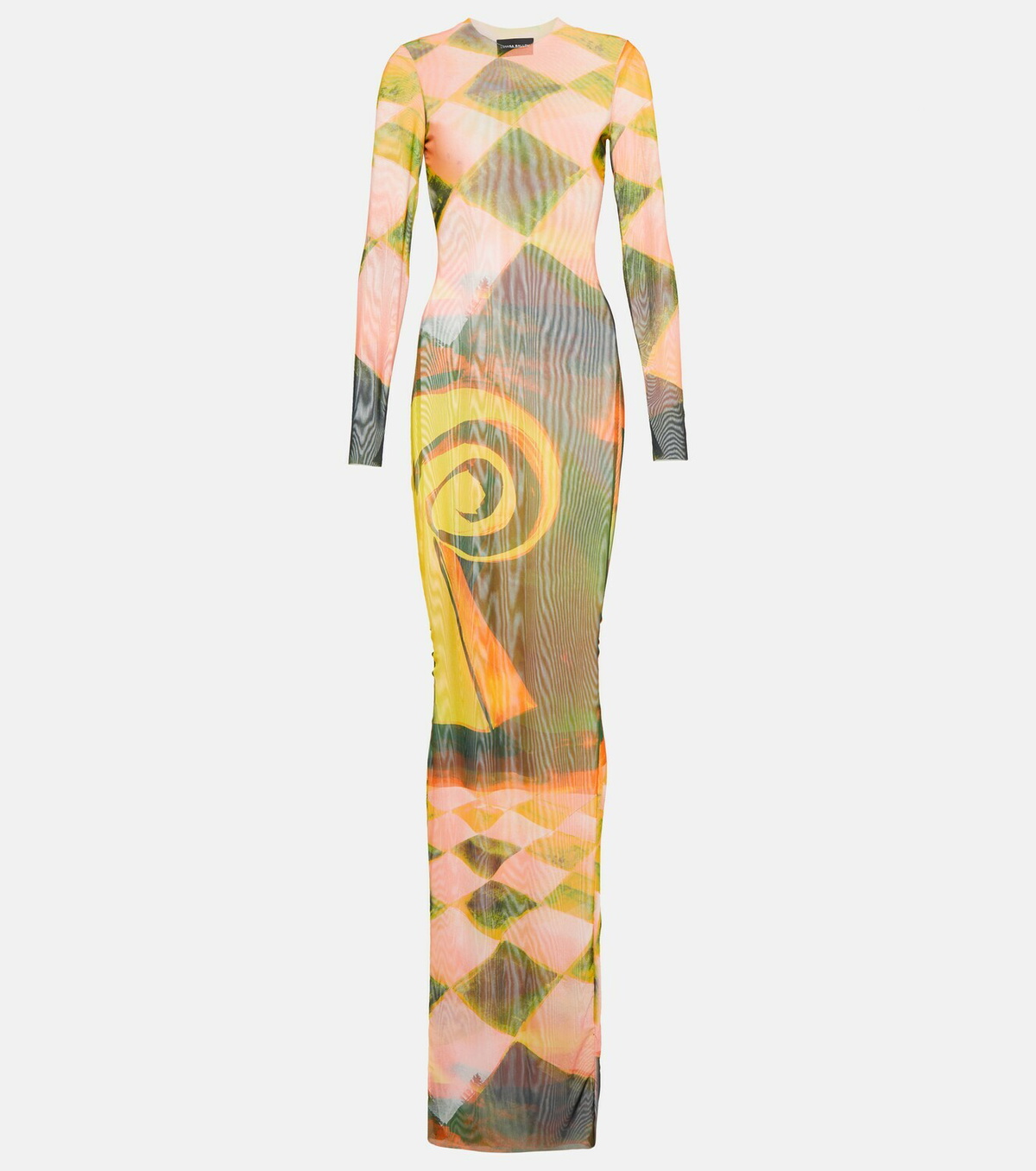 mesh pattern dress Glass Half Full Mesh Maxi Dress | Black Polka | Womens