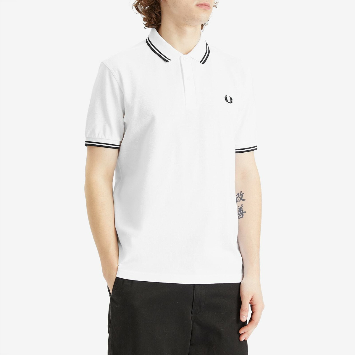 Comme des Garçons SHIRT Men's x Fred Perry Polo Shirt in White