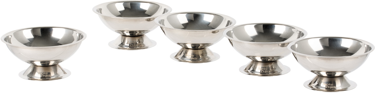 Service Projects Silver Ice Cream Cup Set, 5 pcs