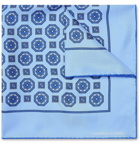 Turnbull & Asser - Printed Silk-Twill Pocket Square - Blue