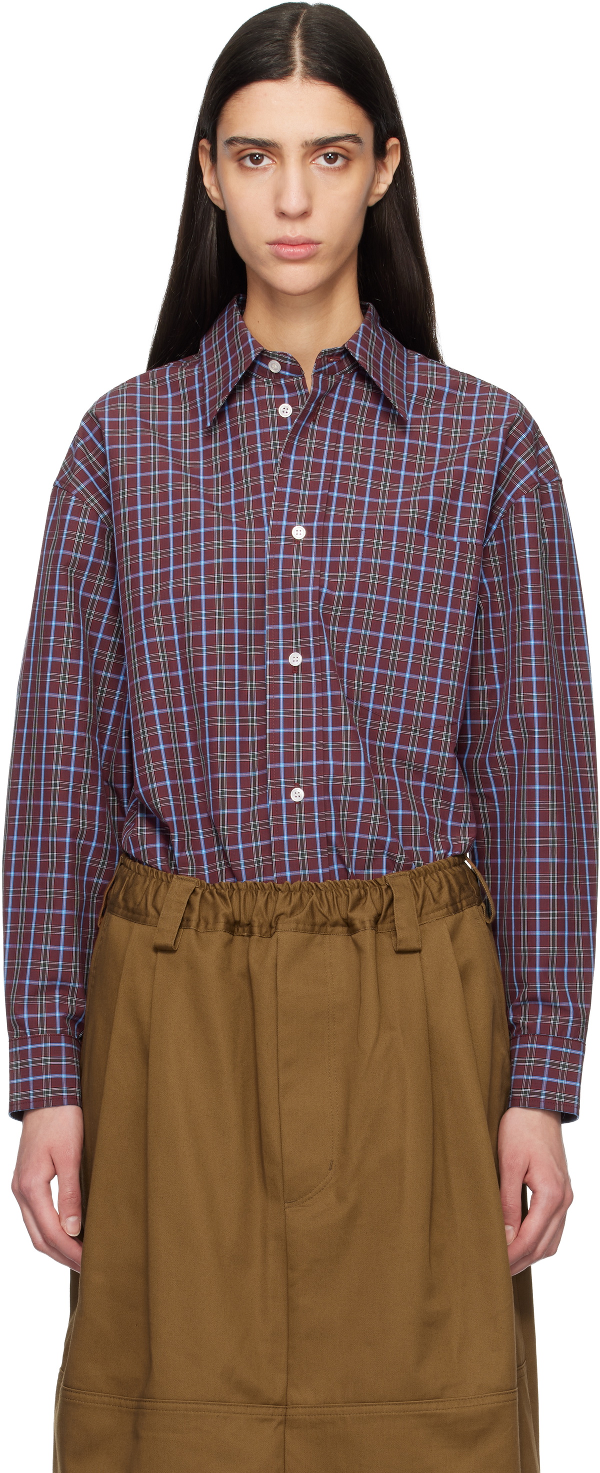Meryll Rogge Burgundy Classic Shirt