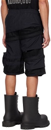 BARRAGÁN Black Convertible Shorts