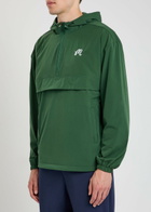 Malbon Ridge Logo Hooded Stretch-shell Anorak Jacket Green