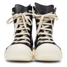 Rick Owens Black Calfskin High Sneakers