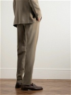 Caruso - Straight-Leg Pleated Wool Suit Trousers - Brown