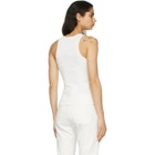 Esse Studios White High Neck Rib Tank Top