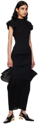 ISSEY MIYAKE Black Sensu Maxi Skirt