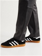 ADIDAS ORIGINALS - Munchen Leather-Trimmed Suede Sneakers - Black