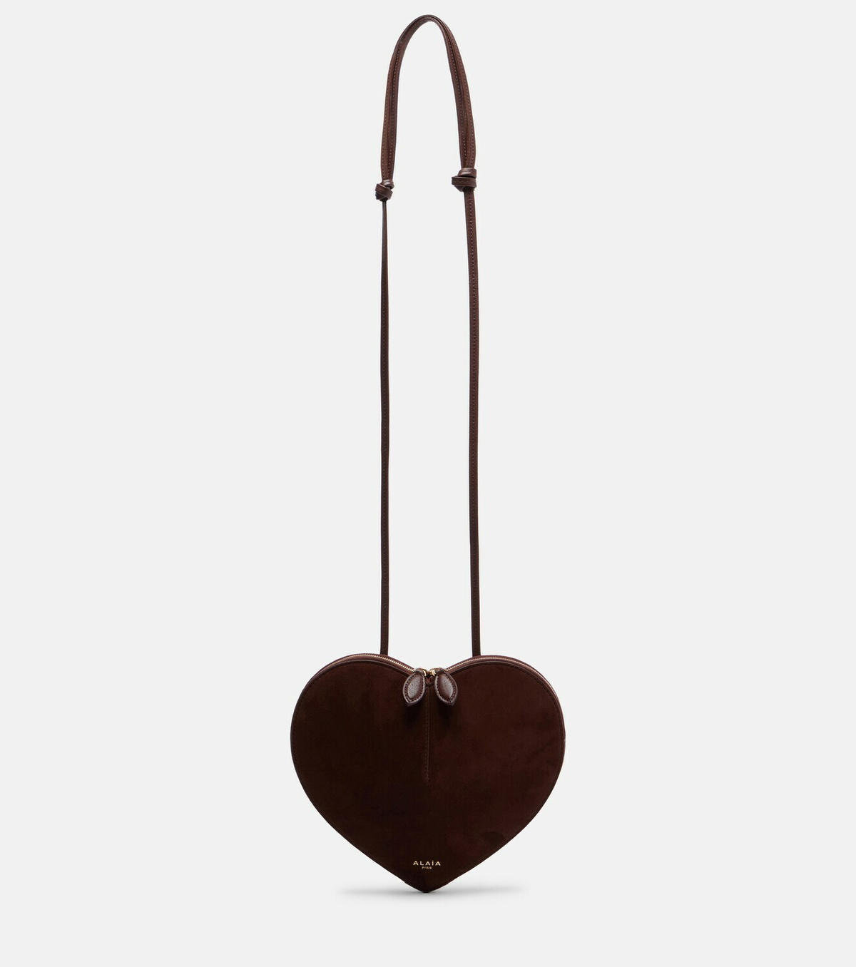Alaïa Le Cœur leather and suede shoulder bag