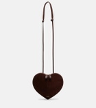 Alaïa Le Cœur leather and suede shoulder bag