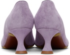 Moschino Purple Duck Suede Heels