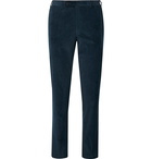 Canali - Navy Kei Slim-Fit Stretch-Cotton Corduory Trousers - Blue