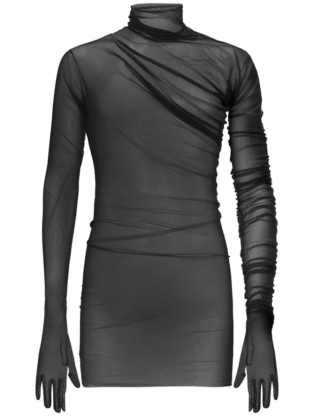 Photo: ANN DEMEULEMEESTER Nicolas Mesh T-shirt with gloved Sleeves