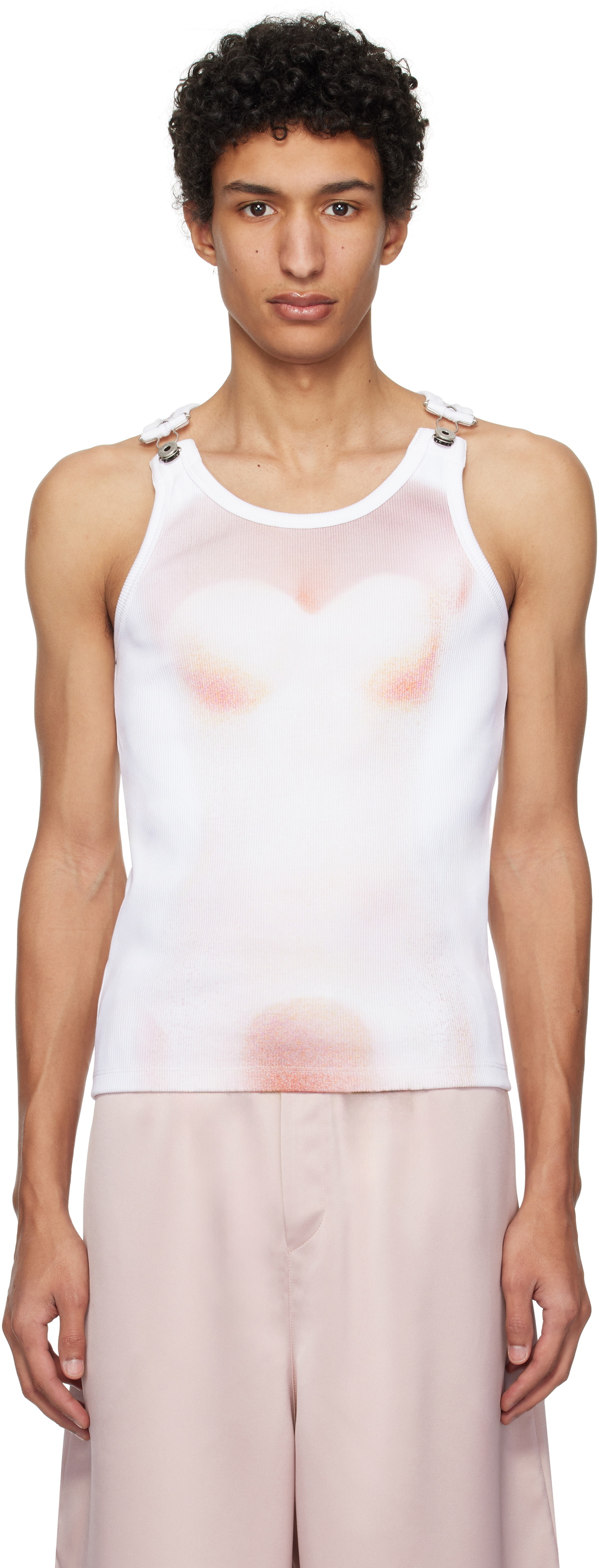 JEAN PAUL GAULTIER CLASSIQUE タンクトップ Jean Paul Gaultier White 'Le Classique' Tank Top Jean Paul