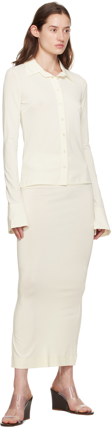 ÉTERNE Off-White Emma Maxi Skirt