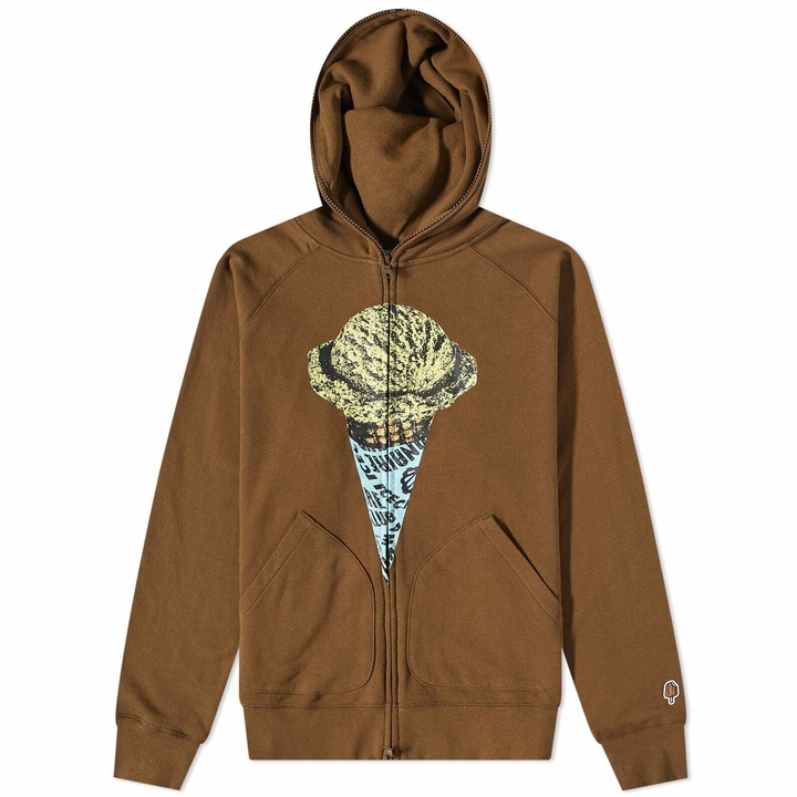 Photo: ICECREAM Men's Cone Zip Hoody in Brown