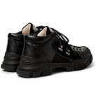 Gucci - Rubber-Trimmed Leather and Mesh Sneakers - Men - Black