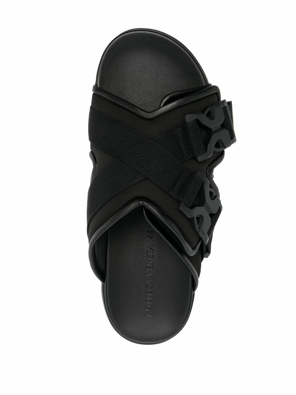 Bottega Veneta Black Snap Slide Sandals Bottega Veneta