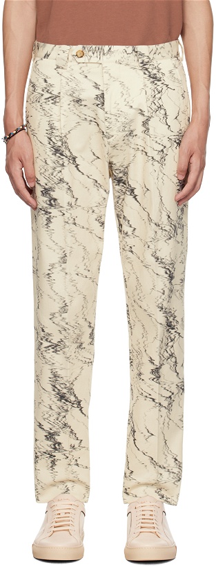 Photo: Paul Smith White Printed Trousers