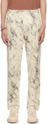 Paul Smith White Printed Trousers