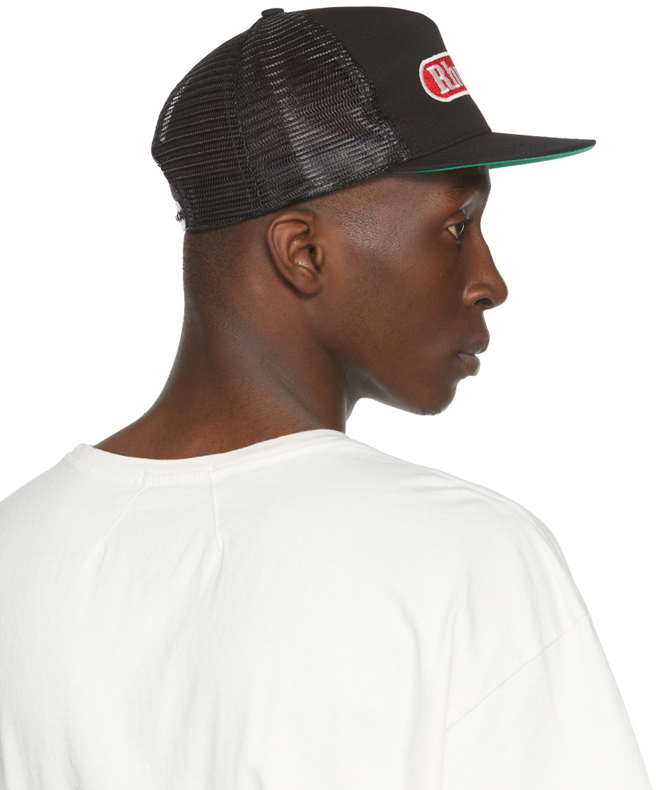 Rhude Black Pit Stop Trucker Cap