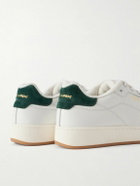 SAINT LAURENT - SL/61 Suede-Trimmed Leather Sneakers - White