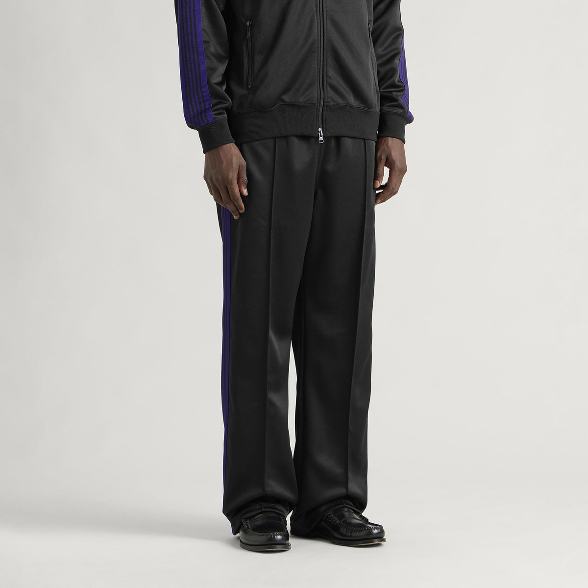 Needles Men's Poly Smooth Track Pants in Black