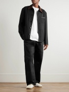 Marni - Cotton Velvet and Satin-Trimmed Grain de Poudre Wool Jacket - Black