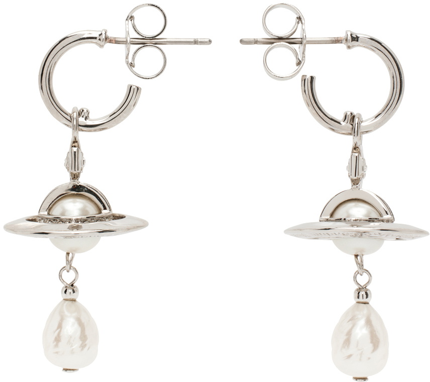 Vivienne Westwood Silver Pearl Aleksa Earrings Vivienne Westwood